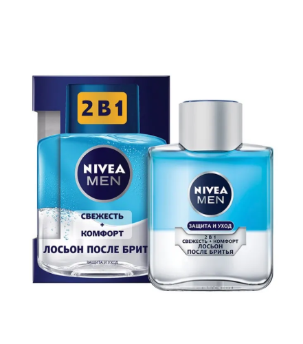 NIVEA MEN лосьон после бритья 2в1 свежесть и комфорт 88569